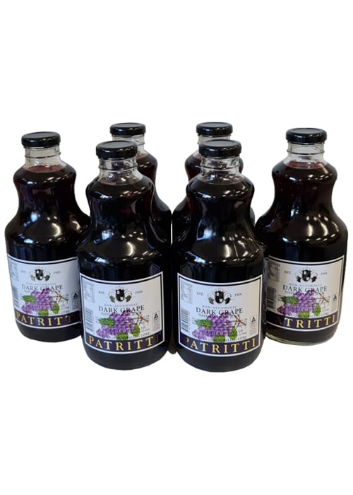 patritti dark red grape juice 1 litre x 6 bottles